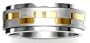 STAINLESS STEEL MENS 2 TONE GOLD PLATED SPINNING RING