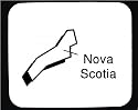 Decorated Mouse Pad with "nova scotia", map, canada, outline