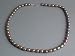 16 inch string of dyed grey freshwater pearls 6-7mm with silver clasp
