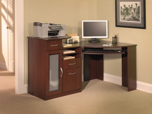 Bush Furniture Vantage Corner Desk, Harvest Cherry