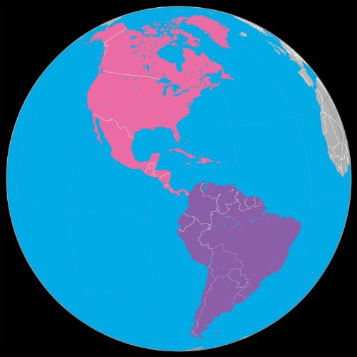 Continents of America Playmat (Diam 88cm)