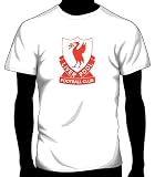 Liverpool FC Retro Logo Soccer Tee, Adult X-Large - White