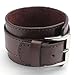 KONOV Jewelry Wide Genuine Leather Mens Bangle Cuff Bracelet, Fits 7.5