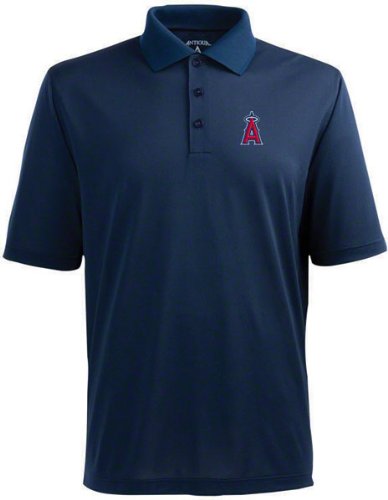 Los Angeles Angels of Anaheim Navy Pique Extra Light Polo Shirt