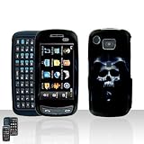 BlackPhantomSkullDesignRubberizedLeatherTouchSnaponHardCoverProtectorFaceplateSkinCaseforAT&TSamsungImpressionA877+BeltClip