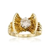 C.1970 Vintage .60ct Diamond Solitaire Ring In Gold. Size 7