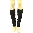 Winter Ski Cable Knit Slouch Leg Warmers Dancer Gray