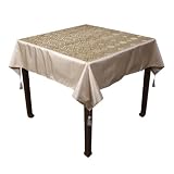 EXP Handmade Silky Floral Design 55" Tablecloth
