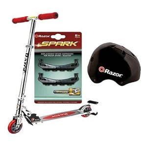 Razor Spark Scooter Red Bundle by 