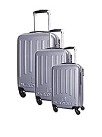 Platinium Set de 3 trolleys semirrígidos Barking (Plateado)