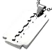 Urban Male Men's Large Stainless Steel Razor Dog Tag and Chain