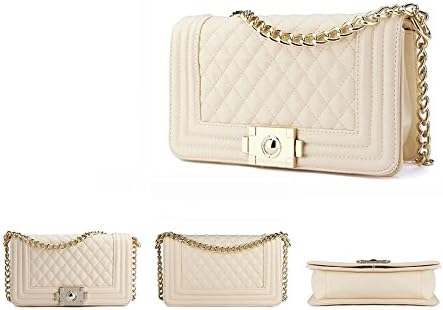 tmc European and American big shoulder bag 2014 new handbag Quilted chain bag diagonal packet of small fragrant wind YL235 (Off White)