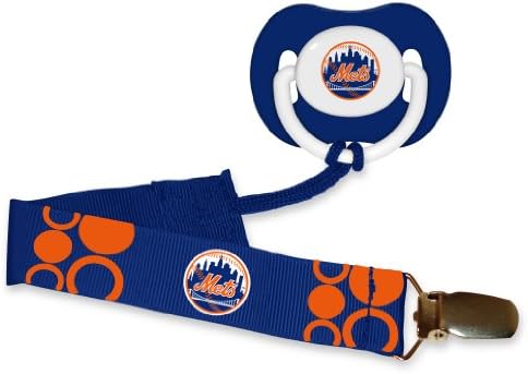 Baby Fanatic Pacifier with Clip, New York Mets