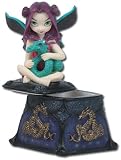 Fairies Strangeline Pet Storm Fairy w/ Dragon Trinket Jewelry Box