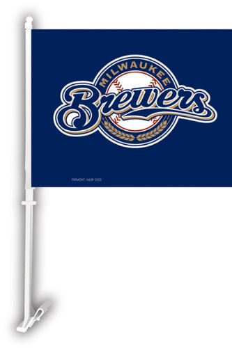 NEOPlex Two-sided Car Flag - Milwaukee Brewers