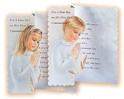 12 First Communion Boy Greeting Cards in Spanish, with Envelopes! (5" x 7")