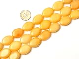 15x20mm oval gemstone yellow jade beads strand 15