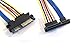 SATA 22 Pin Male to 22 Pin Female Right Angle Cable 12 Inches