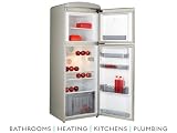 Baumatic Retro Combi-Top Fridge Freezer Ivory RETRO13IV