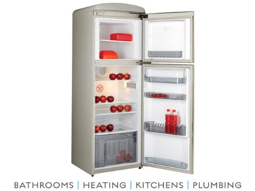 Baumatic Retro Combi-Top Fridge Freezer Ivory RETRO13IV