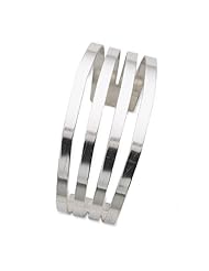 Sterling Silver Wide Split Cuff Bracelet 62mm