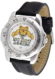 North Carolina A&T Aggies Suntime Mens Sports Watch w/ Leather Band - NCAA College Athletics