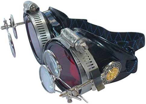 Steampunk Goggles Victorian Novelty Glasses BBB Red2