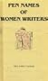 Pen Names of Women Writers