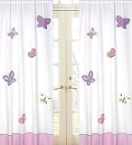 Pink and Purple Butterfly Window Treatment Panel Set of 2 41HiN0GSs7L. SL160 Pink and Purple Butterfly Window Treatment Panel Set of 2