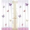 Pink and Purple Butterfly Window Treatment Panel - Set of 2