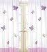 Pink and Purple Butterfly Window Treatment Panel - Set of 2