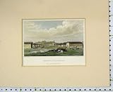 1828 Hand Coloured View Abattoir Montmartre Paris