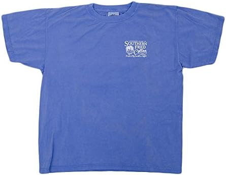 Southern Fried Cotton S/S Polka Pointer Flo Blue S Kids Shirt