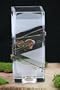 Gift Idea Art Crystal Glass Decorated Amber & Tin Candles Holder / Vase
