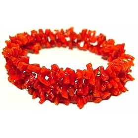 Natural Italian Mediterranean Coral Bracelet by 