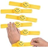 Fun Express 13685749 Polyester Smile Face Slap Bracelets
