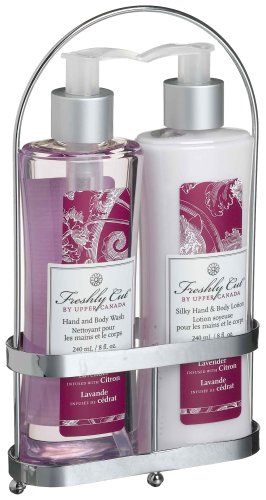 Upper Canada Soap & Candle Floral Caddy, Lavender & Citron by Upper Canada Soap & Candle