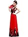 Ever Pretty V-neck Printed Chiffon Ruched Empire Line Maxi Party Dress 09641