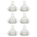 Green to Grow Wide Neck Replacement Nipples Fast Flow (6+ months) - 6-pcs.