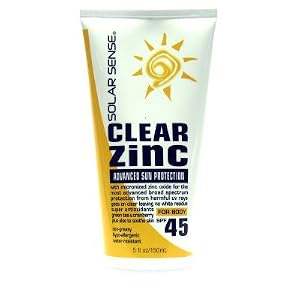 Solar Sense Clear Zinc Advanced Sun Protection, SPF 45 5 fl oz (150 ml)