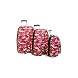 Heys Camouflage Luggage Set, Pink, One Size