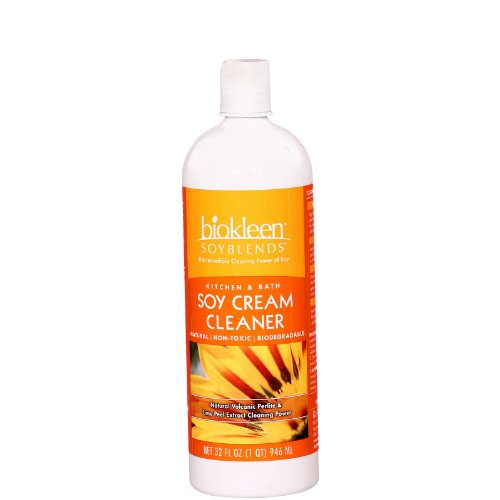 Bi-O-Kleen Soy Cream Cleaner for Kitchen & Bathroom - Fresh Lime Scent 32 fl oz (946 ml)