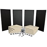 Auralex EPS112TSandstone/Obsidian EPS-112T ELiTE Pro System; 20- 2'x2'x1 ELiTE B22 ProPanels in Sandstone; 4- 2'x4'x2 Back Bevled ELiTE CT45 ProPanels in Obsidian