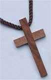 Club Pack Of 48 Wooden Cross Pendant Necklaces