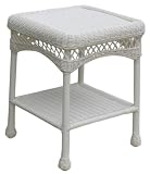Sahara End Table, 26Hx19Wx19D, WHITE
