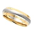 14K Two-Tone Gold Wedding Band For Men and Women - Size 8