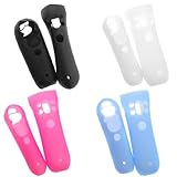 GTMax 4 Move Motion and Navigation Controller Silicone Skin Case (Black + Clear + Blue + Pink) for S