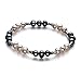 PearlsOnly YinYang Black and White 6.0-6.5mm A Freshwater Cultured Pearl Bracelet-7.5-inch