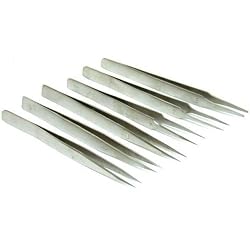 6 Stainless Steel Anti Magnetic Watch Repair Tweezers