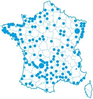 170 destinations partout en france